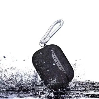 Litchi Leather Waterproof and Shockproof Case for Airpods pro