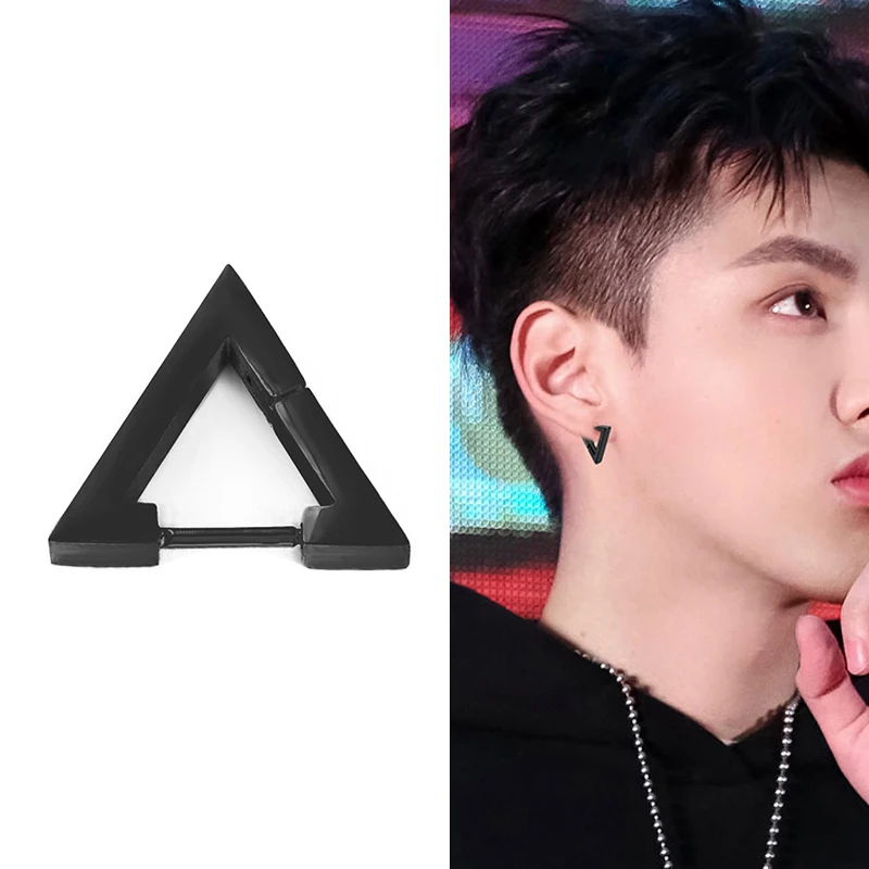 Stainless Steel Ear Stud Cross Pendant Earrings 1 Pair for Men and Women Punk Gothic Jewelry Best Gift stud earrings,pendant earrings,cross earrings