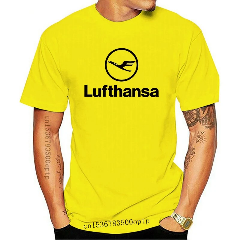 Новая горячая распродажа модная серая футболка Lufthansa Airline Мужская от S до 3XL