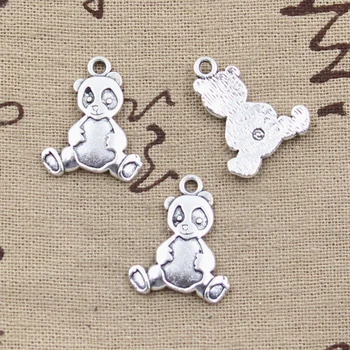 

15pcs Charms Panda Bear 23x18mm Antique Silver Color Pendants DIY Necklace Crafts Making Findings Handmade Tibetan Jewelry