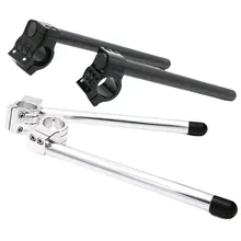 Руль для гоночного мотоцикла, настраиваемый, CNC 31/32/33/35/36/37/39/41/45/48/50/51 мм Клип на вилка рукоятка Интегрированный руль