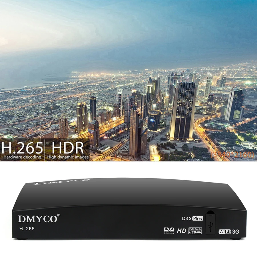 Горячая Распродажа 3 шт. DMYCO D4S плюс DVB-S2 цифровой спутниковый ресивер HD спутниковый ТВ рецептор Biss ключ 2 USB слот WiFi 3g Openbox V8S