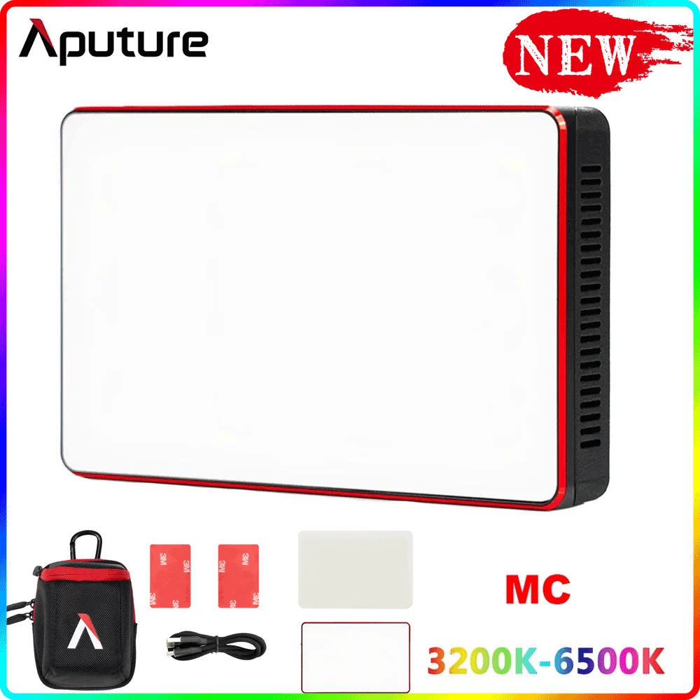 Aputure AL-MC портативная Светодиодная лампа 3200K-6500K мини RGB светильник с режимами HSI/CCT/FX