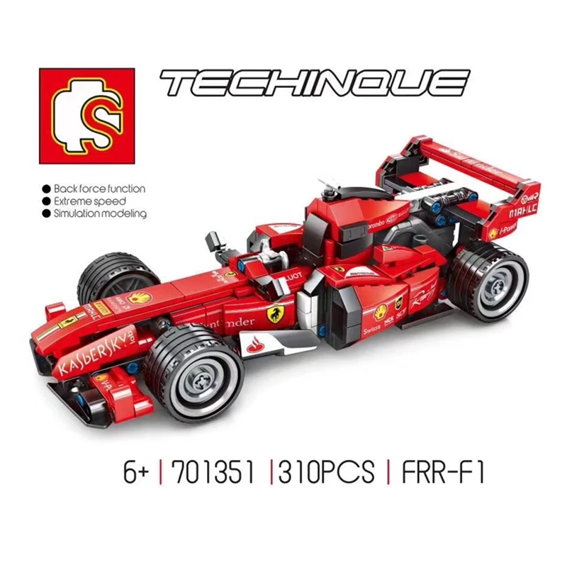 SENBO 701652 621 шт 701351 310 шт Супер гоночные машины 919 F1 откатные модели строительные блоки кирпичи creator детские рождественские игрушки