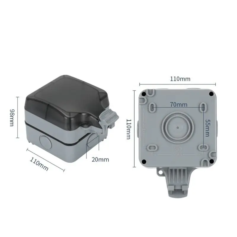 

IP66 Waterproof Outdoor Wall Power Socket 16A EU Standard Electrical Outlet