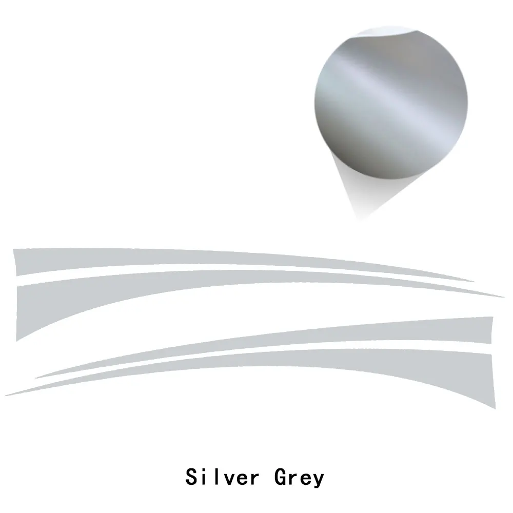 silver gray 2X креативная виниловая наклейка на дверь для автомобиля, боковые полосы, графическая Наклейка на тело для MINI Cooper S F55-On One JCW, аксессуары - Название цвета: silver gray