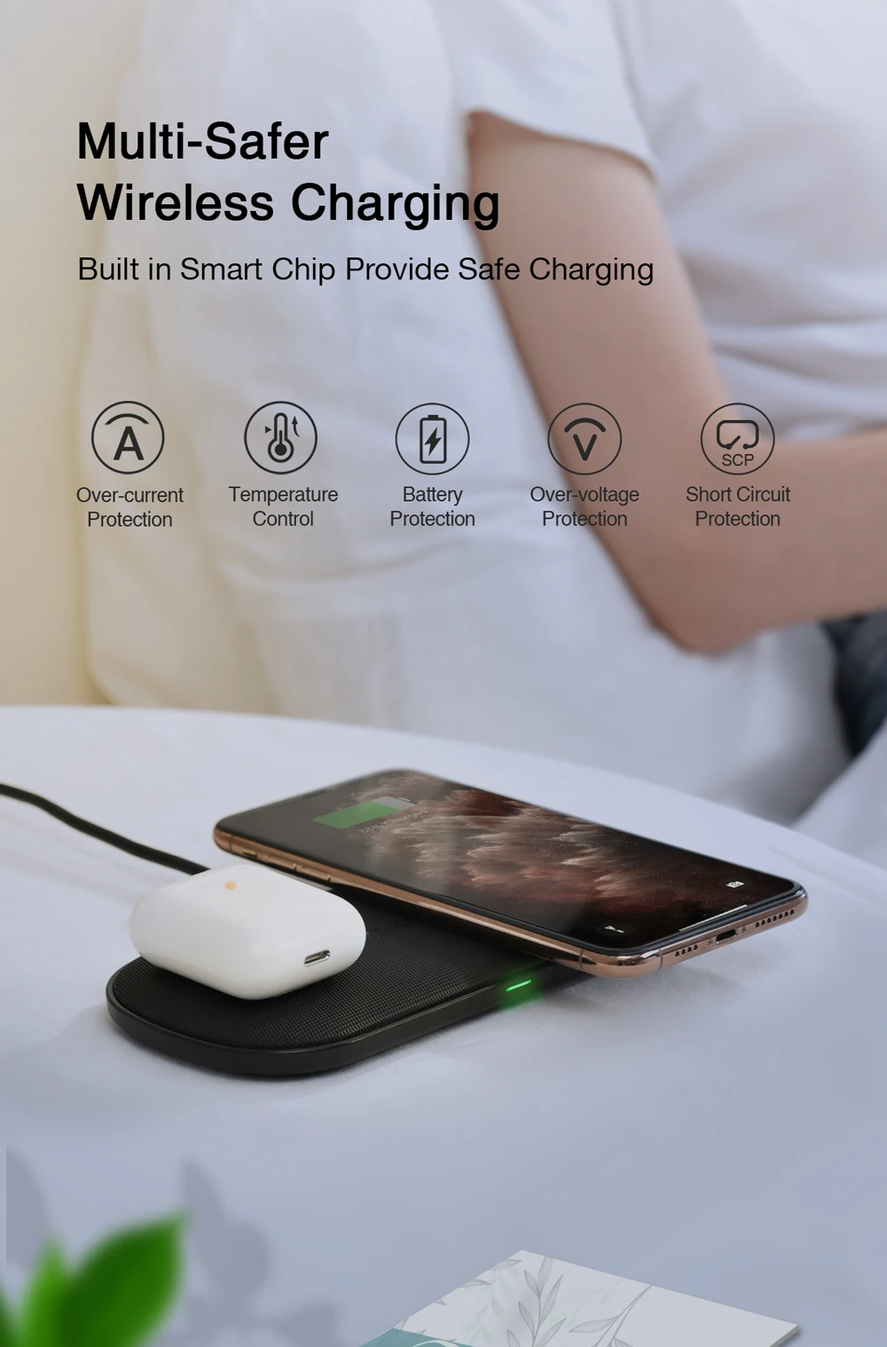 Almofada de Carregamento sem Fio Carregamento sem Fio para Airpods Bobinas para Iphone12 Carregador Max 8 Rápida Almofada 2 Pro qi 18w 5 x 4 Cheap Carregadores sem Fio