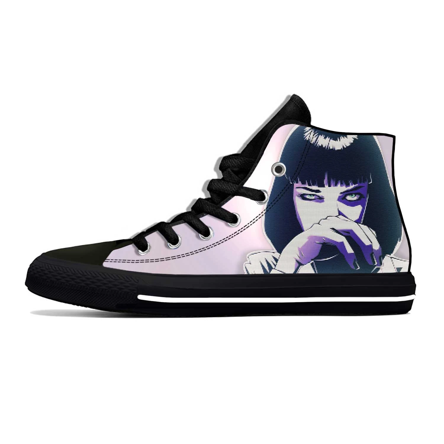 Anime Cartoon Movie Mia Wallace Pulp Fiction Cool Casual Cloth Shoes High  Top Lightweight Breathable 3D Print Men Women Sneakers|Men's Casual Shoes|  - AliExpress
