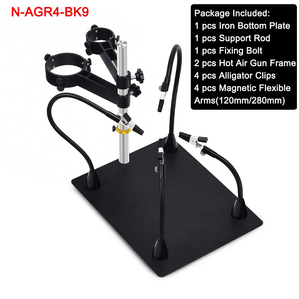 NEWACALOX  Multifunctional Hot Air Gun Frame with Third Helping Hand for 878D 858 Soldering Station Repair Welding BGA PCB Chips
