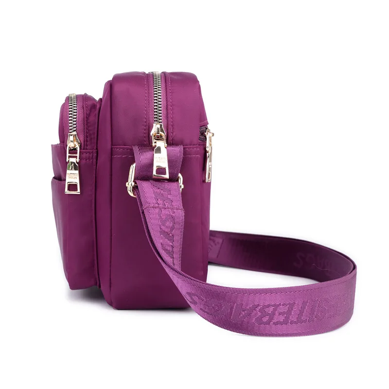 

Lightweight Solid Color Shoulder Bag Trend Versatile Oblique Bag Multi-functional Daily Life chu xing bao Nylon Bag