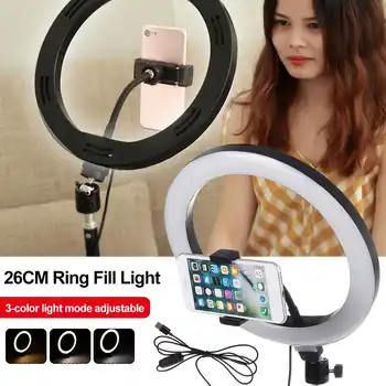 

10" LED Ring Light Photographic Selfie Ring Lighting With USB Controller For Smartphone Youtube Makeup Video Studio Ring Light