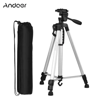

Andoer Lightweight Photography Tripod Stand Aluminum Alloy with Bag Phone Holder for Canon Sony Nikon DSLR Camera Smartphone