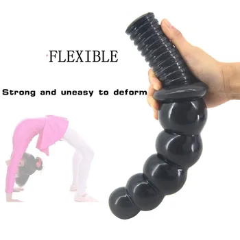 Big dildo thick 5 beads anal huge dildo no vibrator butt plug ball anal plug sex toys for women men adult bdsm games product 5