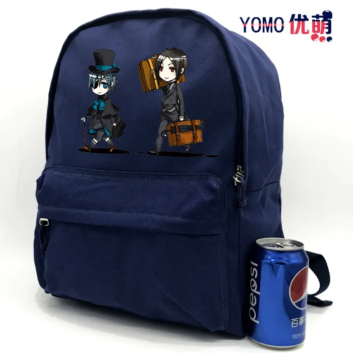 

Kuroshitsuji Anime Peripheral Men And Women High Student Backpack Backpack College Style Cloth Bag