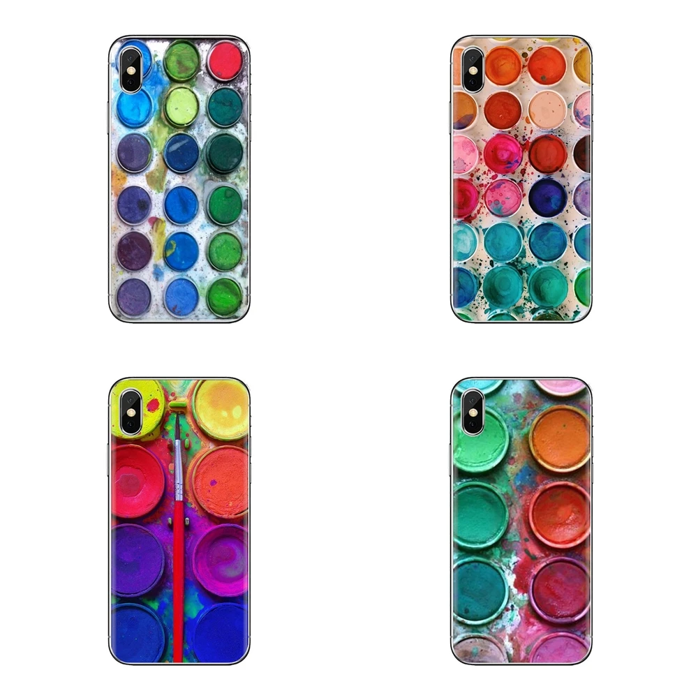 Silicone Phone Cases For Samsung Galaxy J1 J2 J3 J4 J5 J6 J7 J8 Plus 2018 Prime 2015 2016 2017 Watercolor Set Box Pastel Artwork |