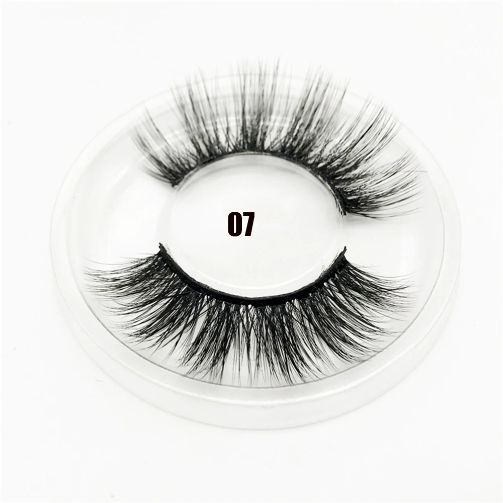 maquiagem long 25mm lashes 3D Mink Eyelashes Natural Makeup False Lashes Criss-cross Wispies Fluffy Eyelashes Extension - Color: 1pairs 13mm 07