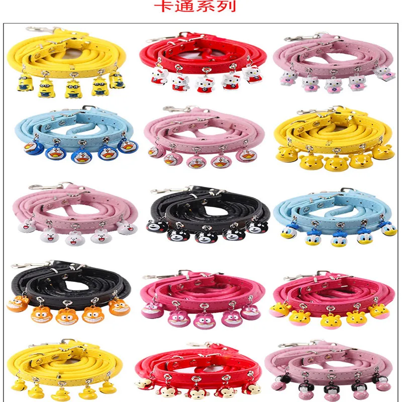 

Adjustable pet dog cat collar small pet nylon buckle with Bell dog cat products Bulldog belt accessories