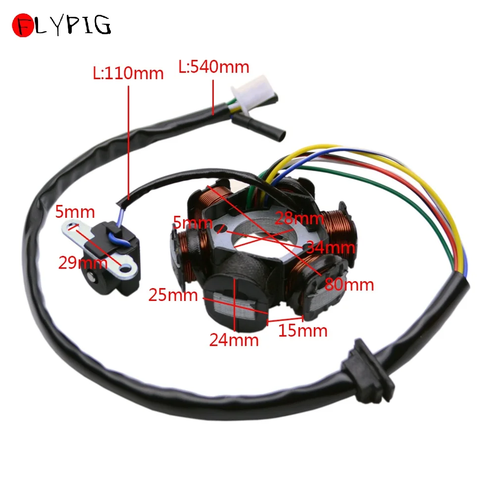 New GY6 150CC 1-Prong Ignition Coil w/ Metal Cap for Znen Moped scooter 