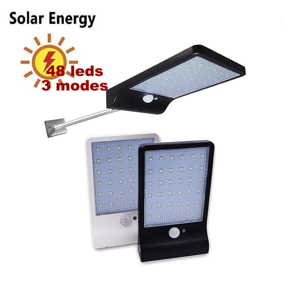 

Newest 450LM 48 LED Solar Power Street Light PIR Motion Sensor Lamps Garden Security Lamp Outdoor Street Waterproof Wall Lights