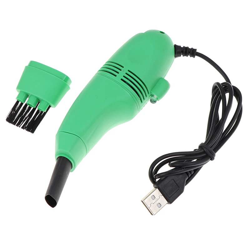 Green Полезная Мини Компьютерная вакуумная USB клавиатура щетка Очиститель Щетка для ноутбука набор для очистки пыли бытовой инструмент для очистки - Цвет: Green