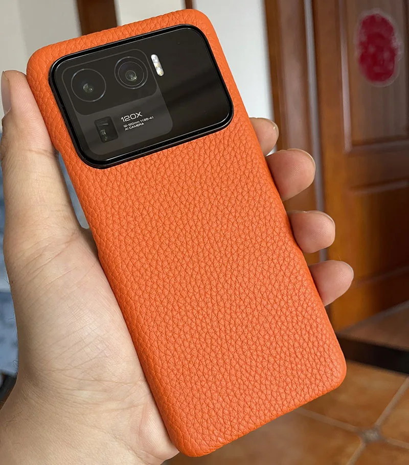 Genuine Leather Phone Case For Xiaomi Mi 11 Ultra Mi11 Ultra Real