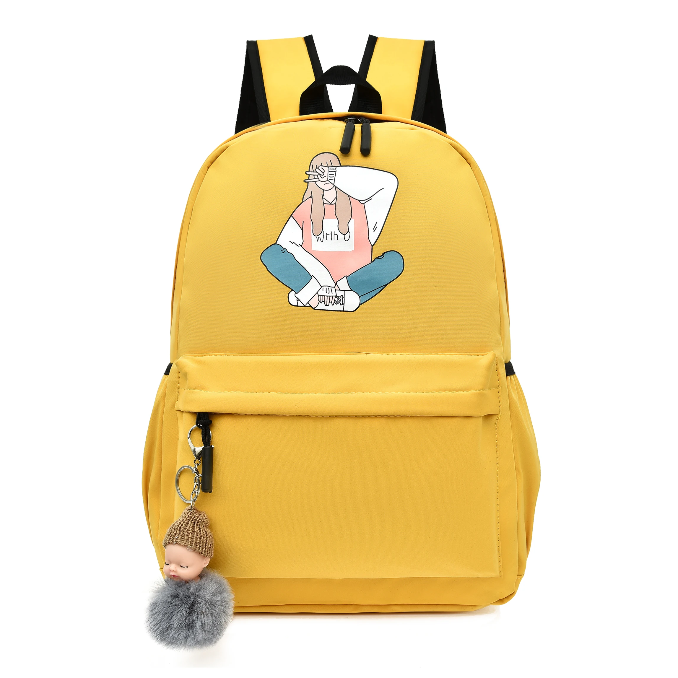 

Fashion wild schoolbag female Korean student campus backpack male cute canvas travel backpack
