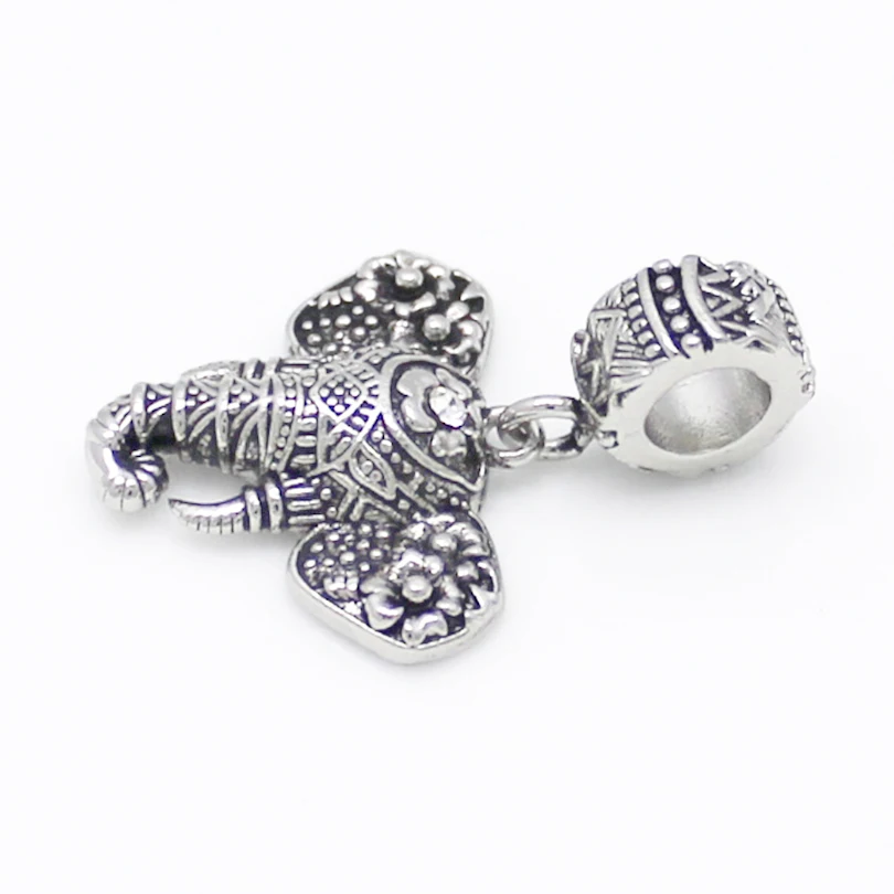 LovelyCharms Счастливый слон животное кулон Висячие Бусины fit Pandora браслет женский подарочные серьги