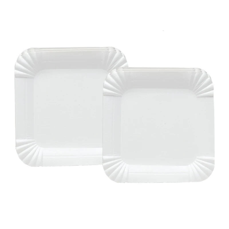 

100Pcs/lot Disposable Paper Plate Cake Partition Environmental Protection Cup Original Site Sugar Cane Pulp Plates Generous
