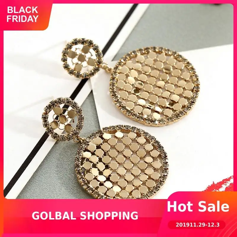 

Vintage Statement Earrings For Women Fashion Golden Sequin Jewelry Dangle Earrings Female Ethnic Eardrop Accessories Xmas Gift
