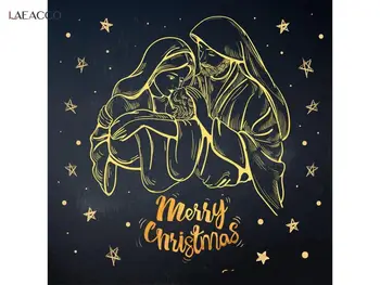 

Merry Christmas Happy New Year Baby Jesus Photo Backdrops Stars Nativity Celebration Parents Photo Backgrounds For Photo Studio