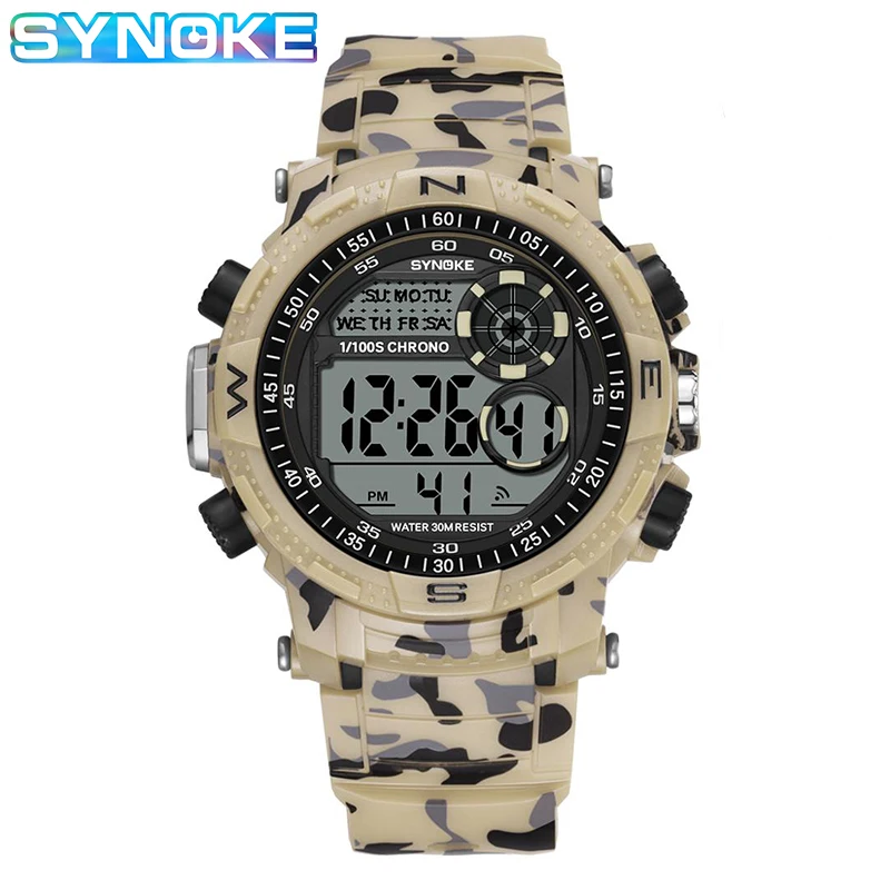 Digital Watch Shock SYNOKE Military Waterproof Led-Display Men Reloj Fashion Sport