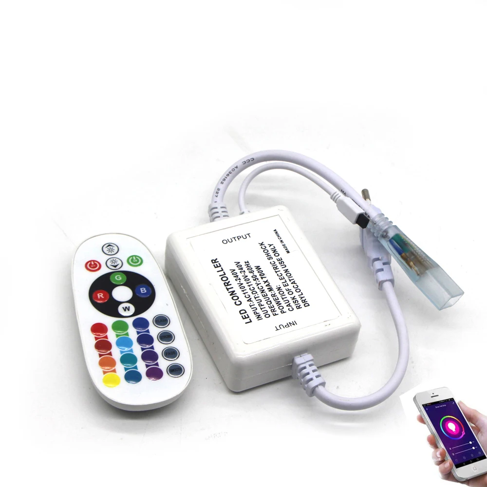 LED IR RGB Controller 28Keys remote with AC 220V 230V 240V 750W EU plug For SMD 3528 5050 Strip Neon Lights | Освещение