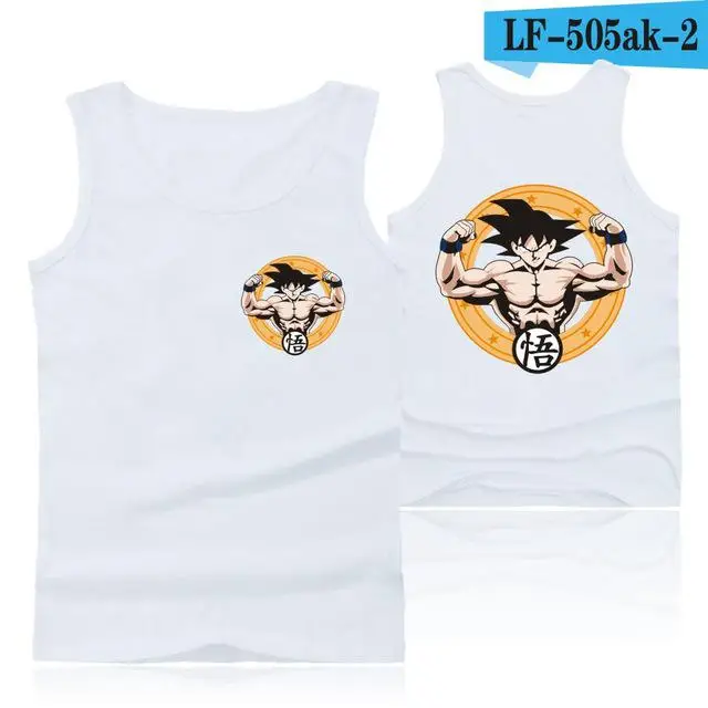 Dragon Ball Z Модные топы на бретельках большие летние жилет Kid Goku косплей майка для бодибилдинга хлопковая фитнес на бретелях для мужчин - Цвет: 6