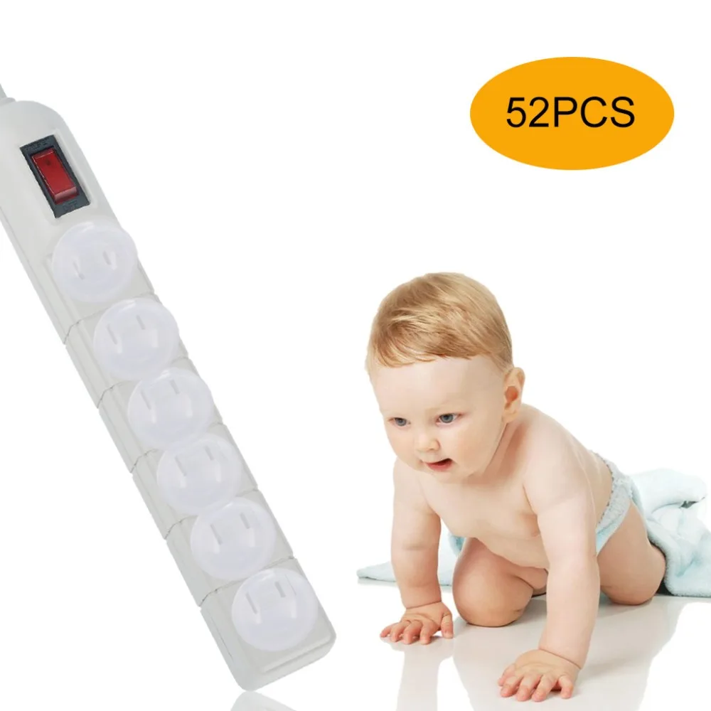 52 PCS  Baby Anti-touch Socket Cover Safety Outlet Plug Protector Covers Child Baby Proof Electric Shock Guard #4B07 (3)