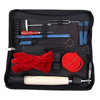 

10 Pieces Piano Tuning Tools Kits Including Tuning Hammer Mute Wrench Hammer Handle Kit Tools and Case for Tuner