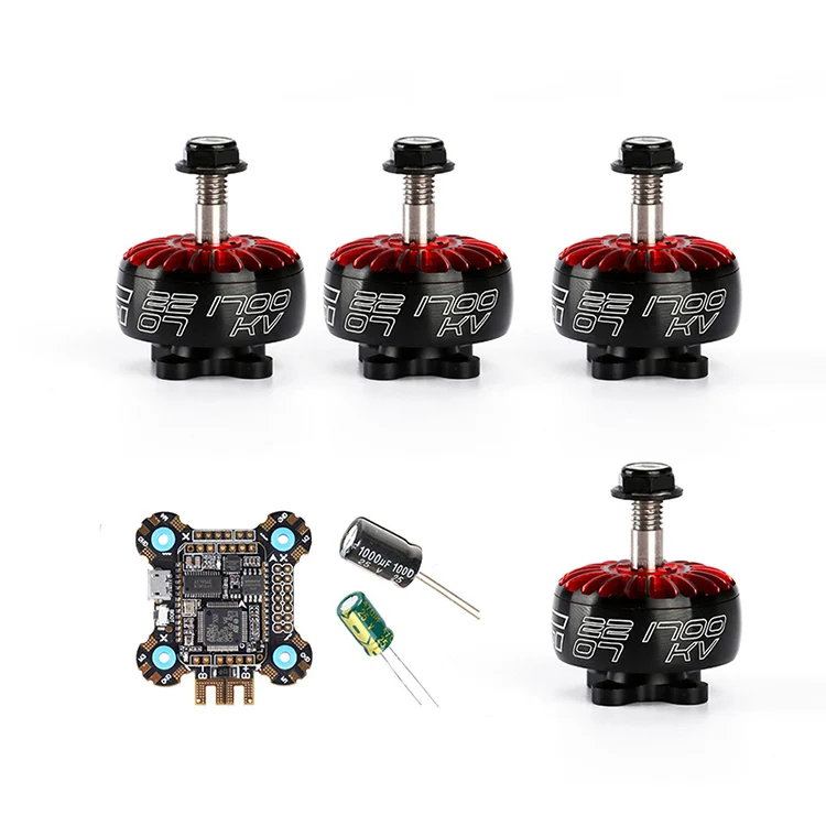 IFlight XING 2207 2206 2306 бесщеточные двигатели+ F722 Контроллер полета Betaflight 2-6S OSD 30x30 мм для радиоуправляемого дрона FPV гоночный Дрон - Цвет: 2207 1700KV