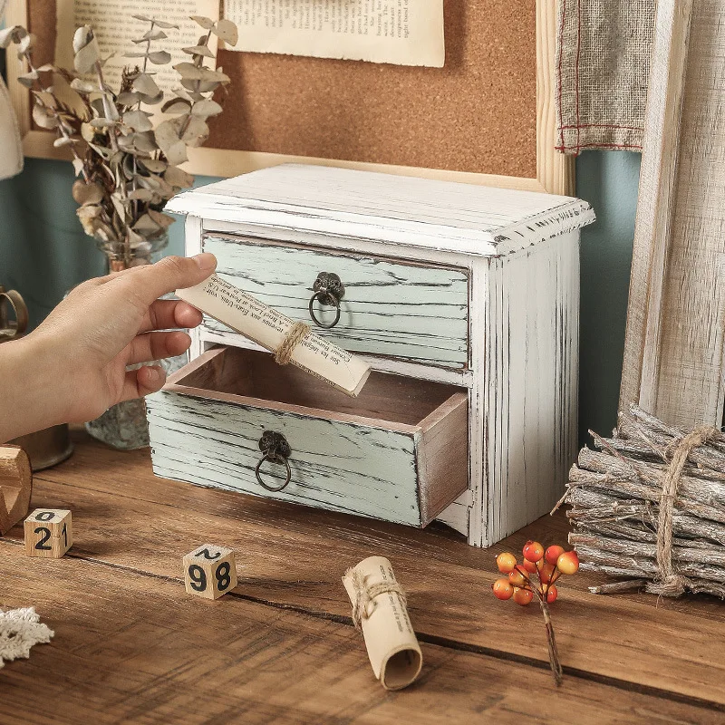 

Japanese Storage Box органайзер Vintage Decoration Dressing Table Storage Box Cosmetic Cabinet Wooden Stationery Srawer Rack