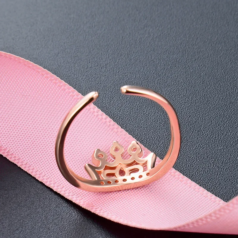 Bague Ringen кольцо из стерлингового серебра пробы с короной из циркона розового золота модные ювелирные украшения свадьба Вечеринка Подарки