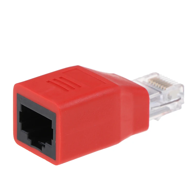 RJ45 Male To Female Connected Crossover Cable Adapter Convertor