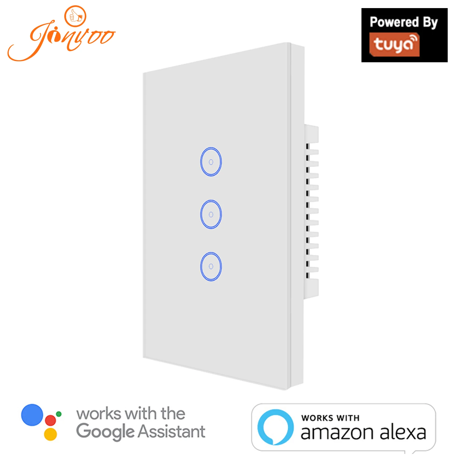  Jinvoo smart switch WiFi light switch US standard Alexa Google home APP control remote control swit - 4000019067495
