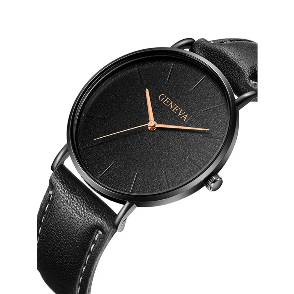 

AliExpress Hot Sales Fashion Simple Large Dial Belt Watch Quartz Watch Students Watch