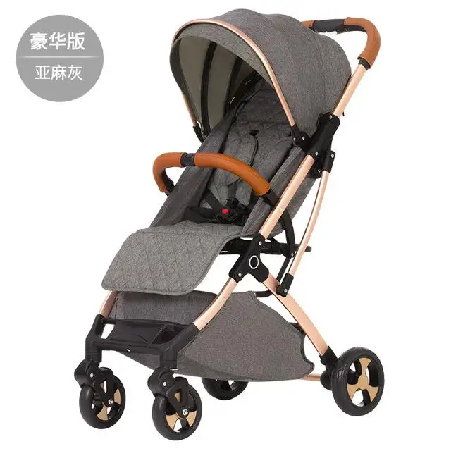 Четырехколесная коляска на колесиках переносная складная детская коляска для детей 0-3 лет - Цвет: gray1
