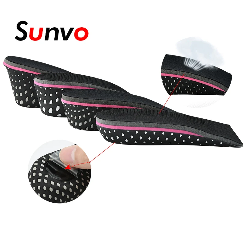 

Sunvo 2-5cm Invisible Orthopedic Raised Insole For Women Man Flat Feet height Increase Insoles Sneakers Elevator Shoes Sole Pad