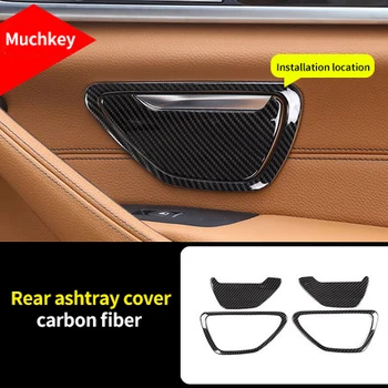 

Rear Ashtray Cover Molding Trim For Bmw Carbon Fiber New 2018-2019 4pcs 5 Series