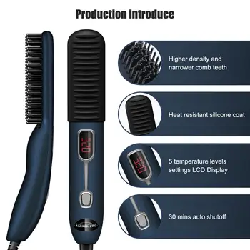 

Beauty Accessories for Men Electric Beard Comb Straightener Beard Straightener Dischem Fathers Day Gift
