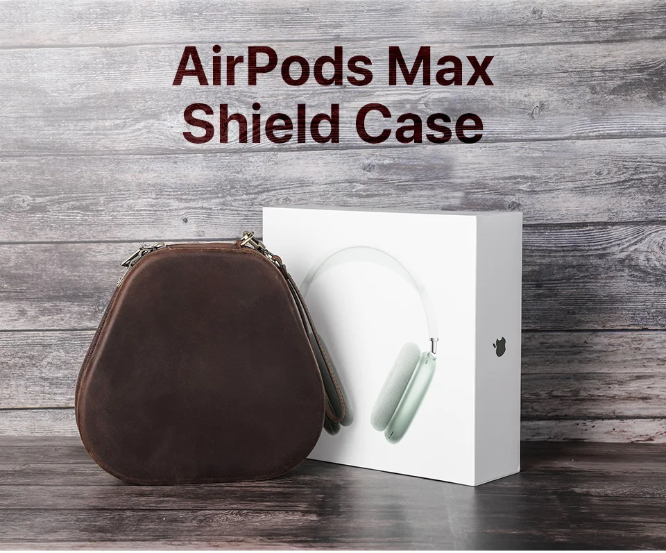 armazenamento do couro para airpods max caso