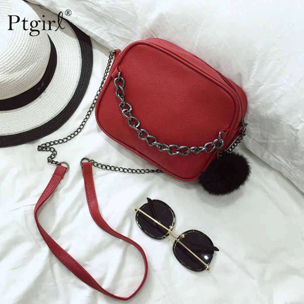 2019 Маленькая женская сумка на цепочке из искусственной кожи сумки через плечо
