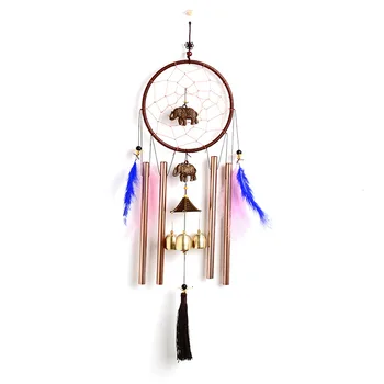 

Dream catcher Copper love feather color dream catcher birthday gift handmade wind chime pendant home decoration Good Luck Altar