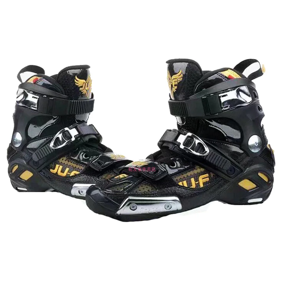 Inline Skates Boots War Wolf 165mm Distance Up High Ankle Semi-solft For Slalom Patines Speed