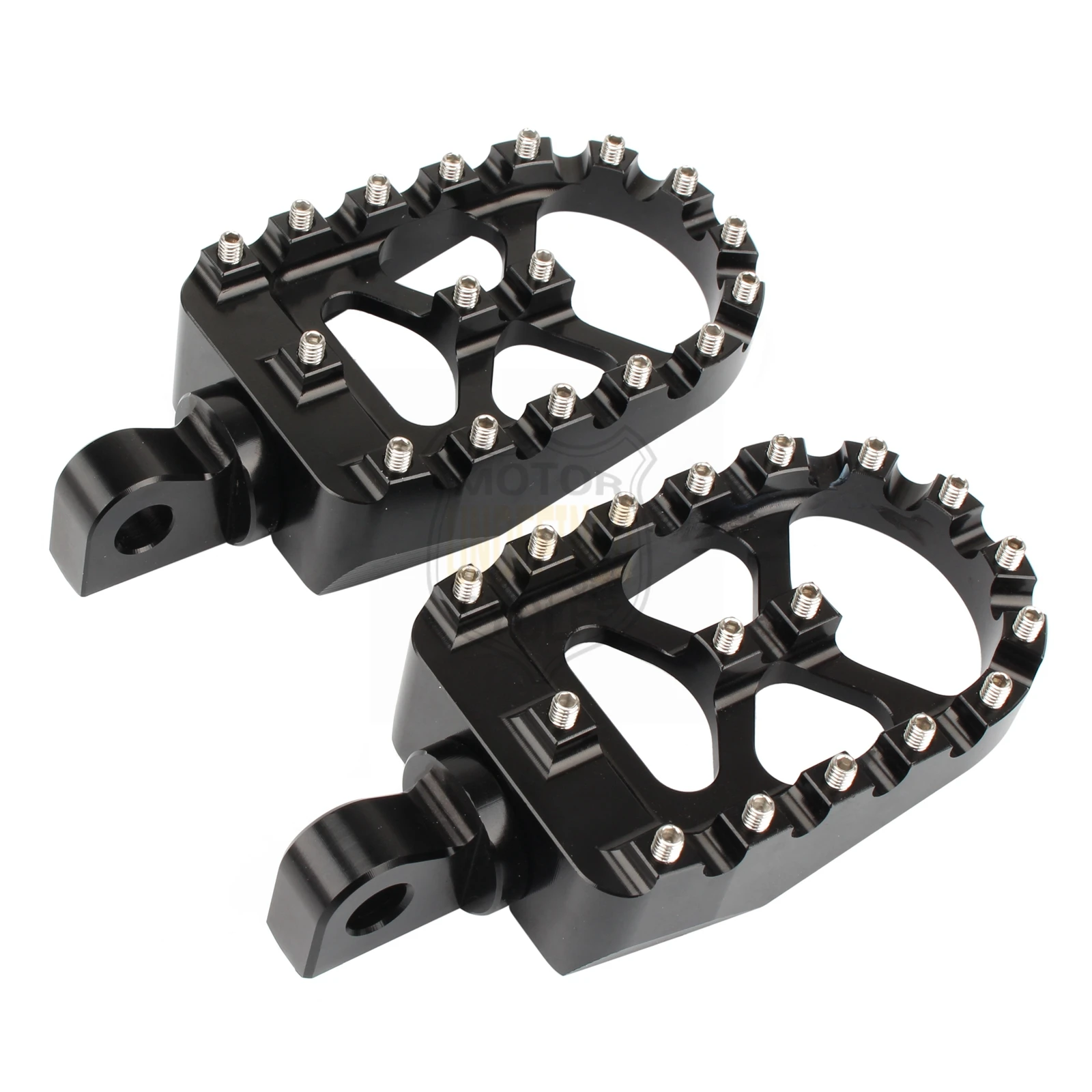 MX Foot Pegs Motorcycle Wide Fat Footpegs Bobber 360 Roating Footrests For Harley Dyna Fatboy Sportster Iron 883 Street Bob